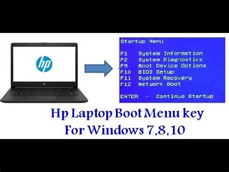 hp boot menu function key.